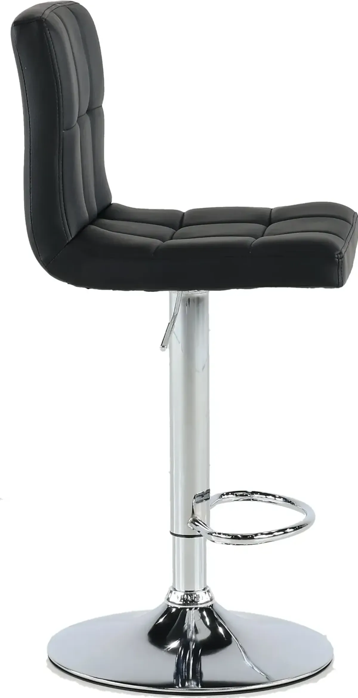 Dagmar Black Adjustable Height Swivel Bar Stool