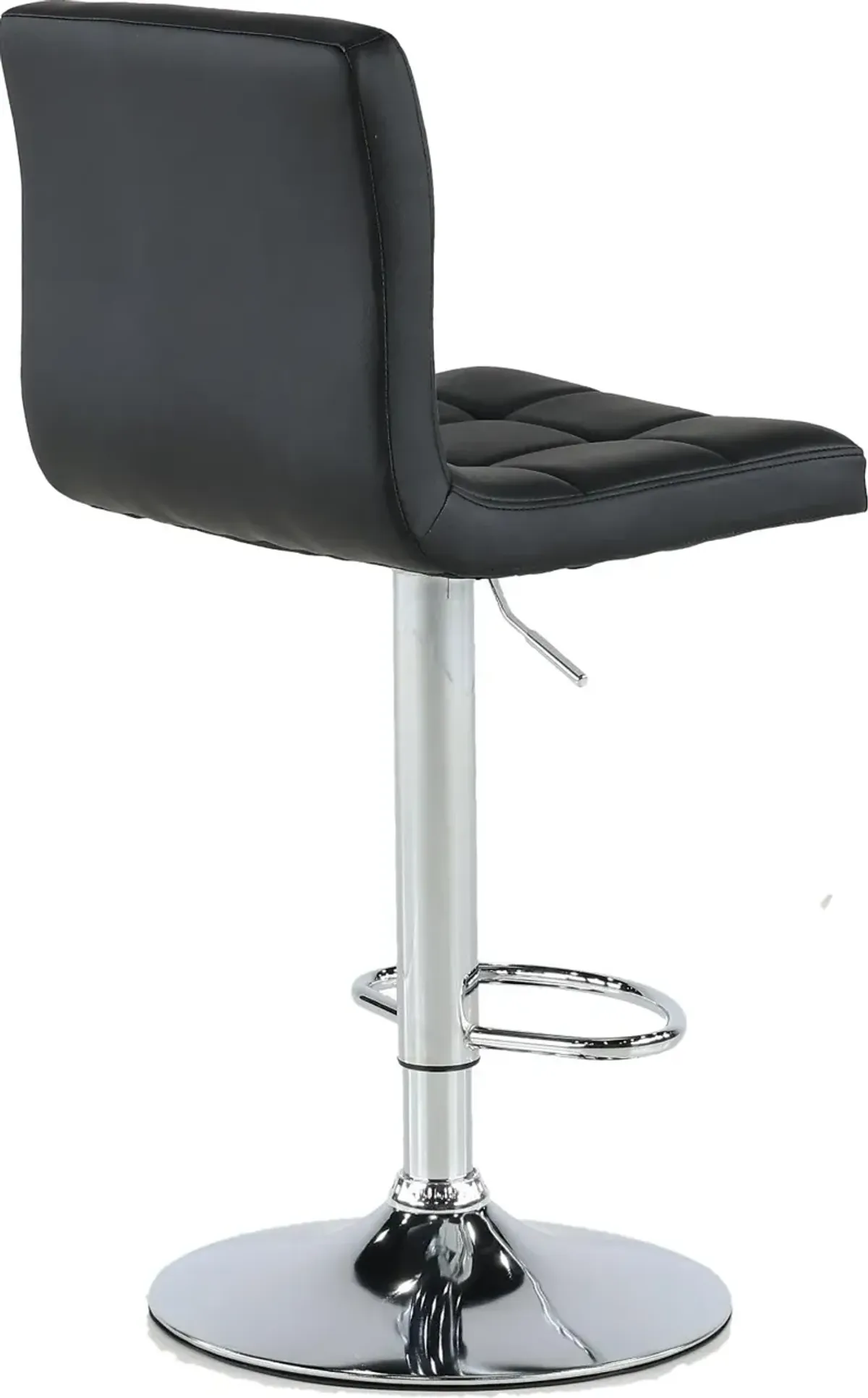 Dagmar Black Adjustable Height Swivel Bar Stool