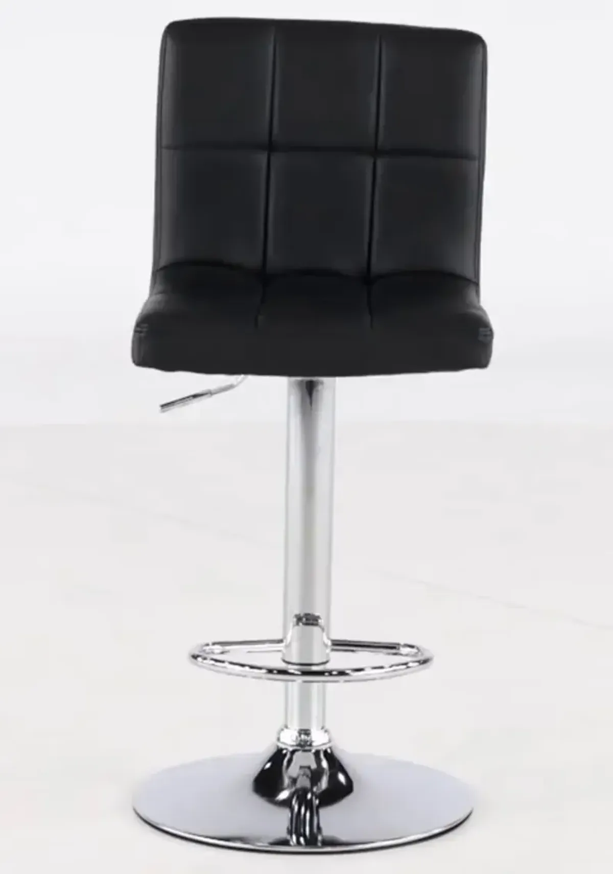 Dagmar Black Adjustable Height Swivel Bar Stool