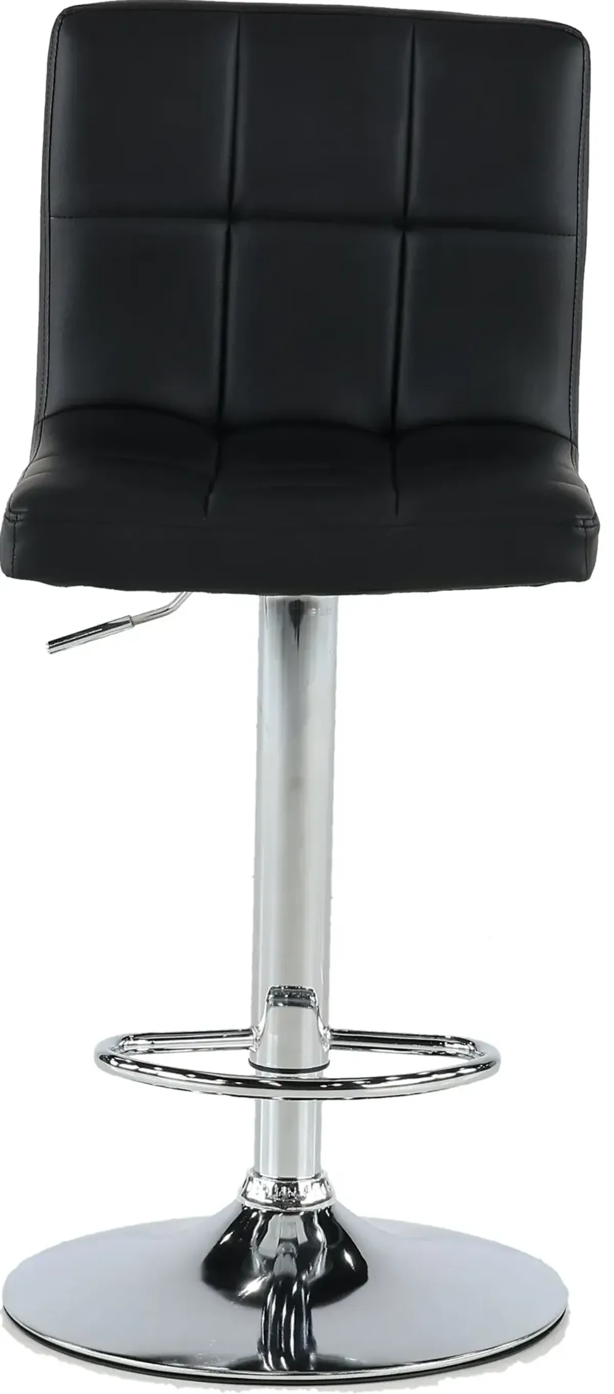 Dagmar Black Adjustable Height Swivel Bar Stool