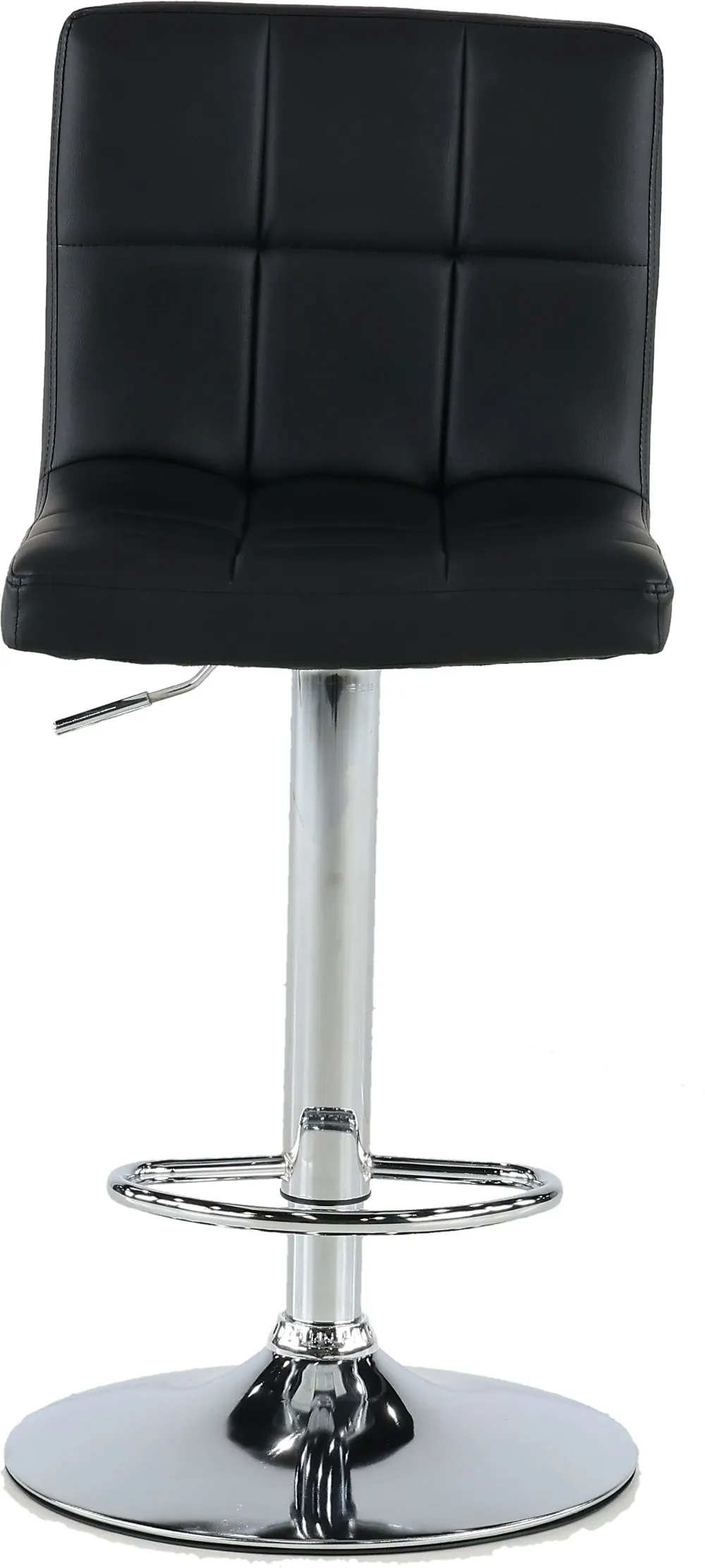 Dagmar Black Adjustable Height Swivel Bar Stool