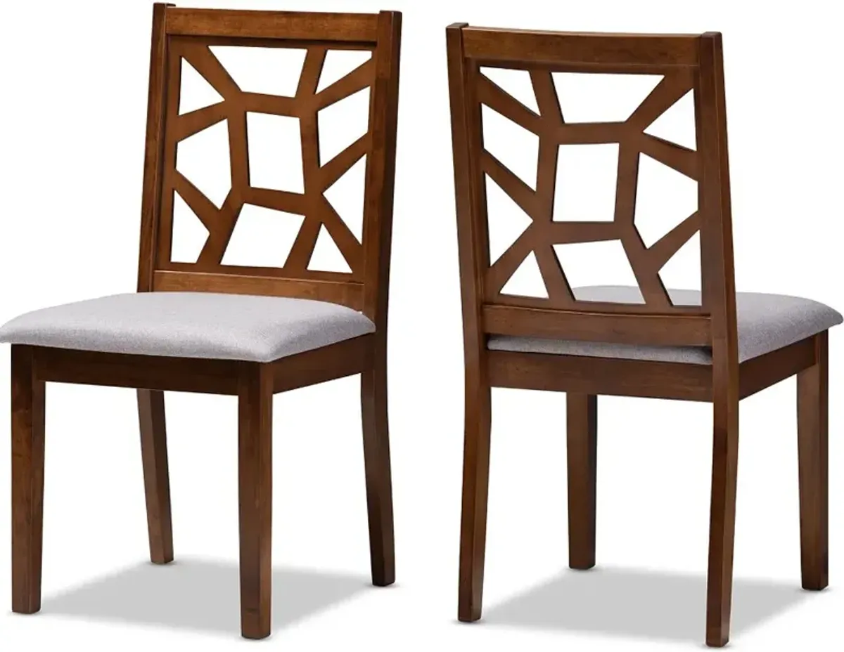 Abilene Brown Upholstered Dining Room Chair (Set of 2)