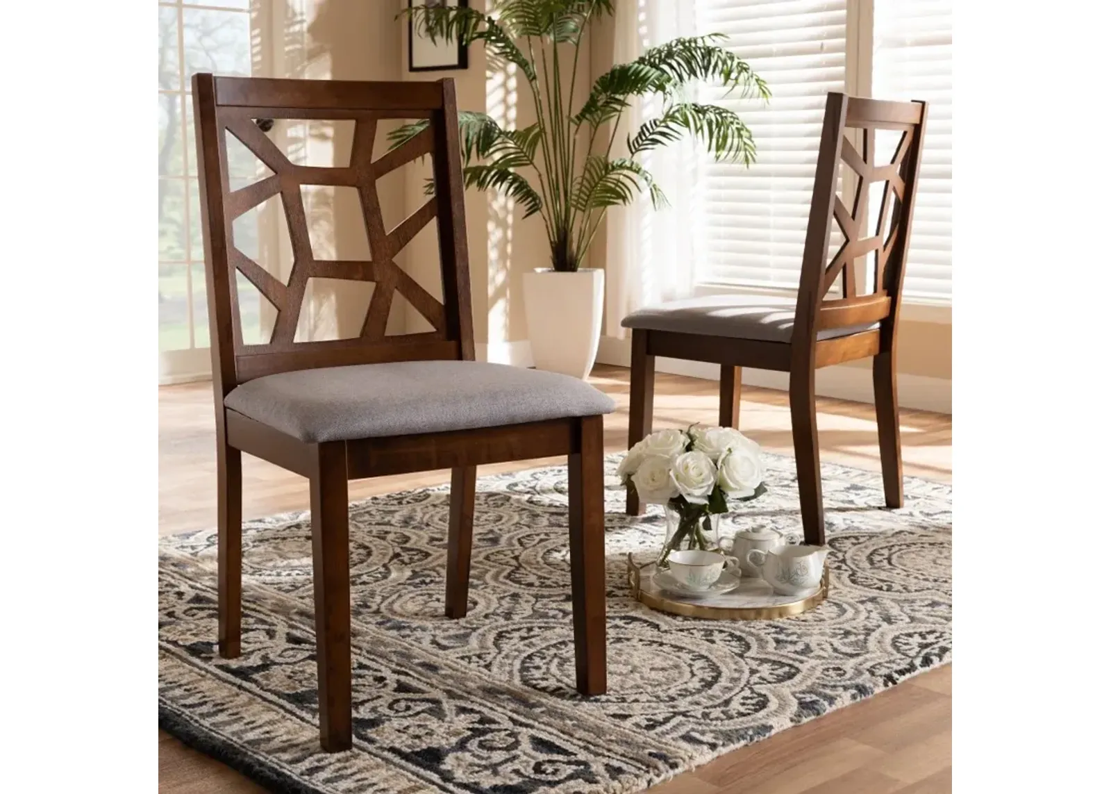 Abilene Brown Upholstered Dining Room Chair (Set of 2)