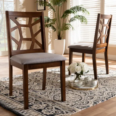 Abilene Brown Upholstered Dining Room Chair (Set of 2)