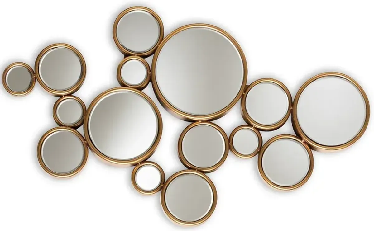 Contemporary Gold Bubble Accent Wall Mirror - Floretta