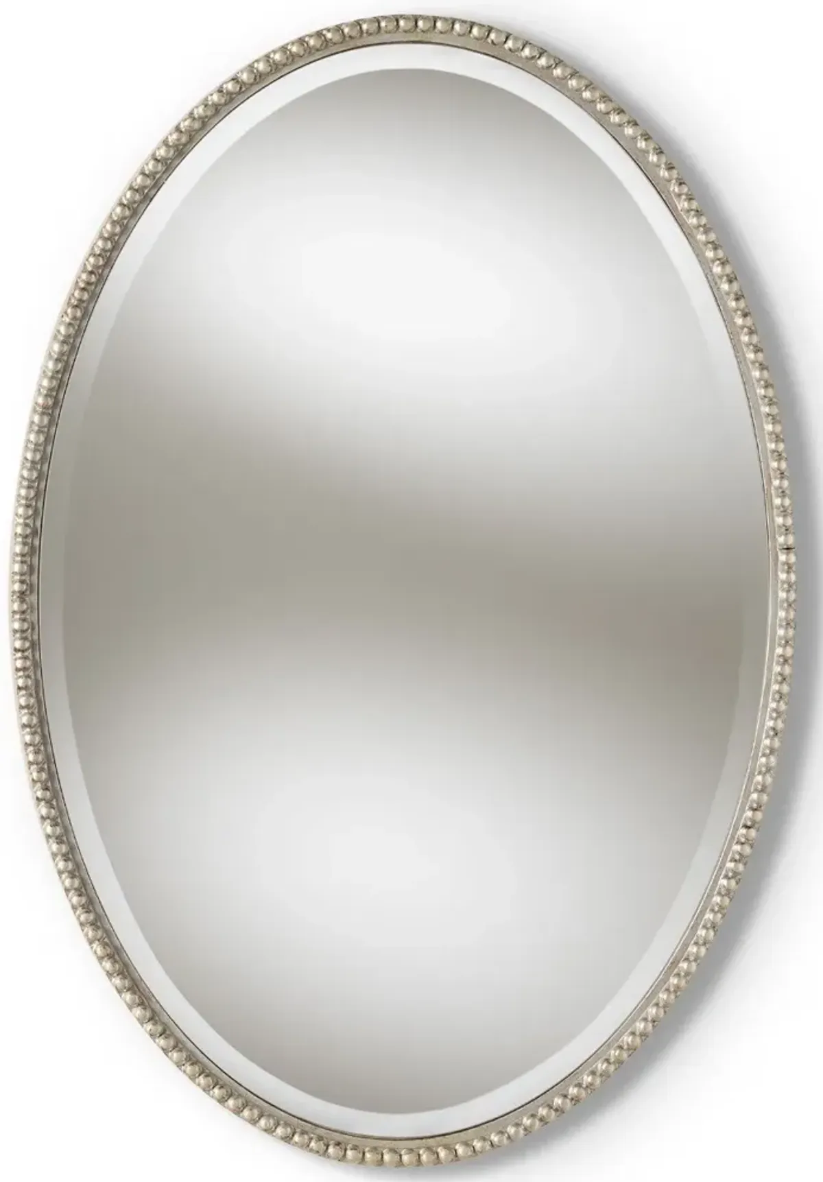 Antique Silver Oval Accent Wall Mirror - Wiley