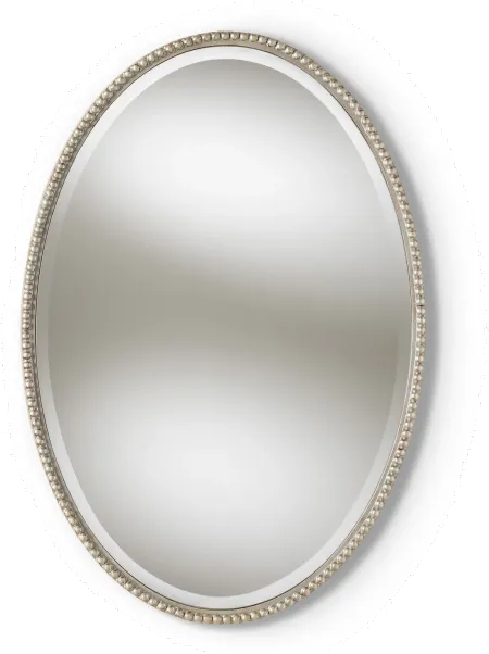 Antique Silver Oval Accent Wall Mirror - Wiley