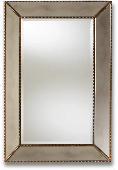 Contemporary Gold Finished Rectangular Accent Wall Mirror - Lamar