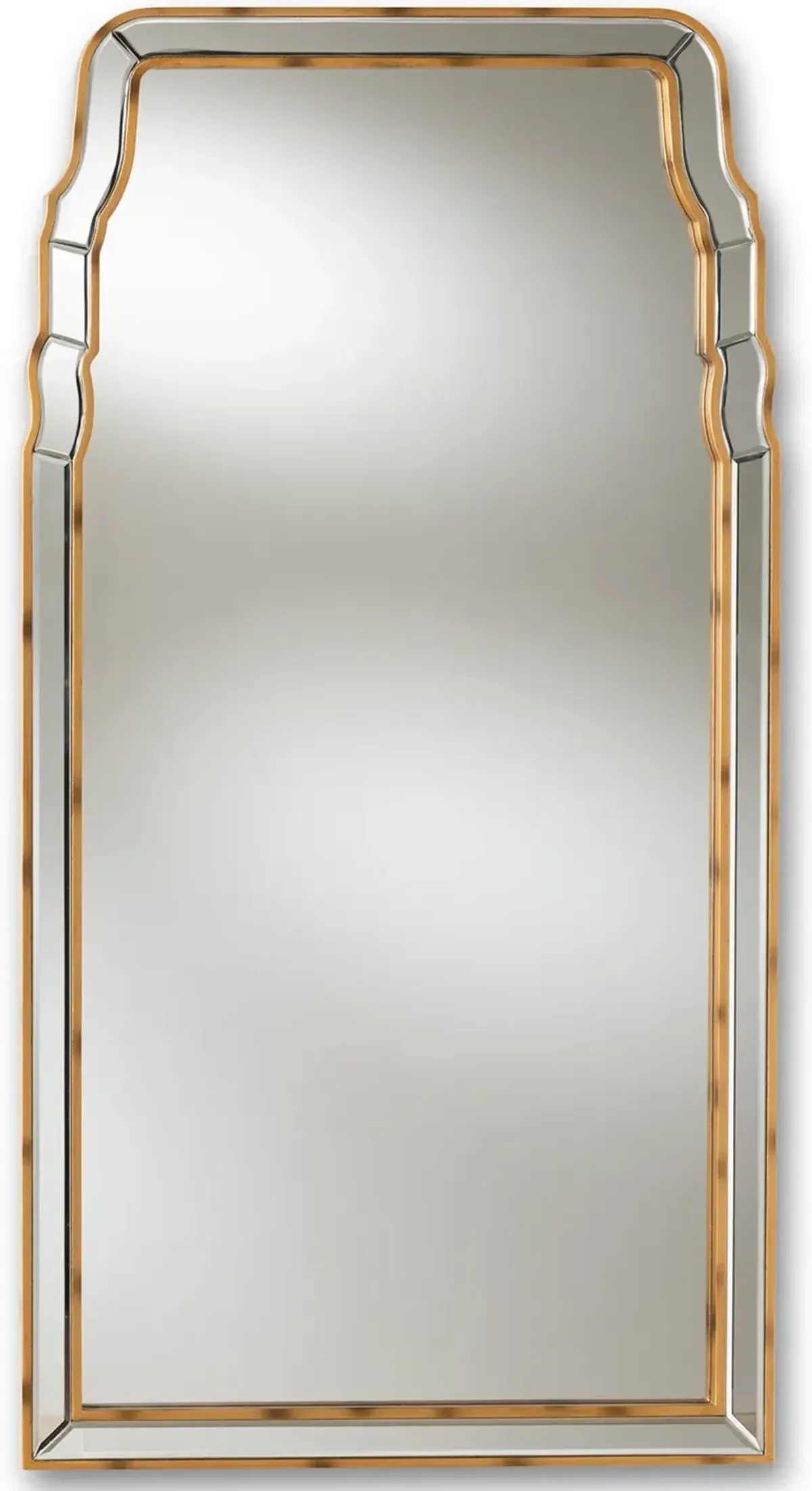 Contemporary Gold Accent Wall Mirror - Loreen