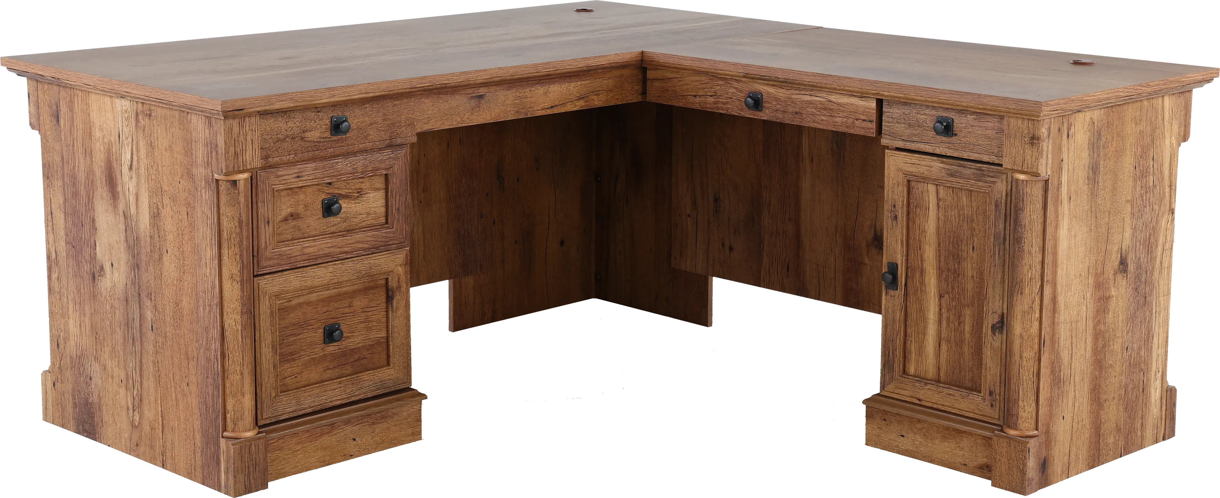 Palladia Vintage Oak L Shaped Corner Desk
