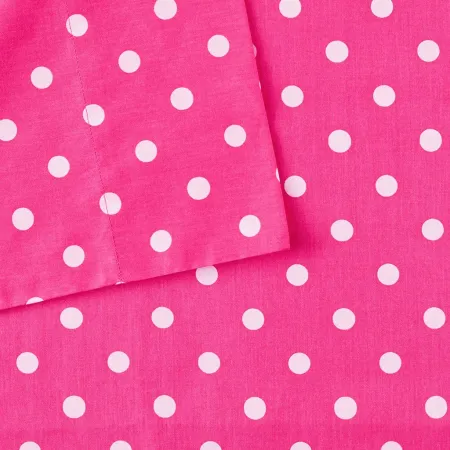 Pink Polka Dot Twin Mi Zone 3 Piece Sheet Set