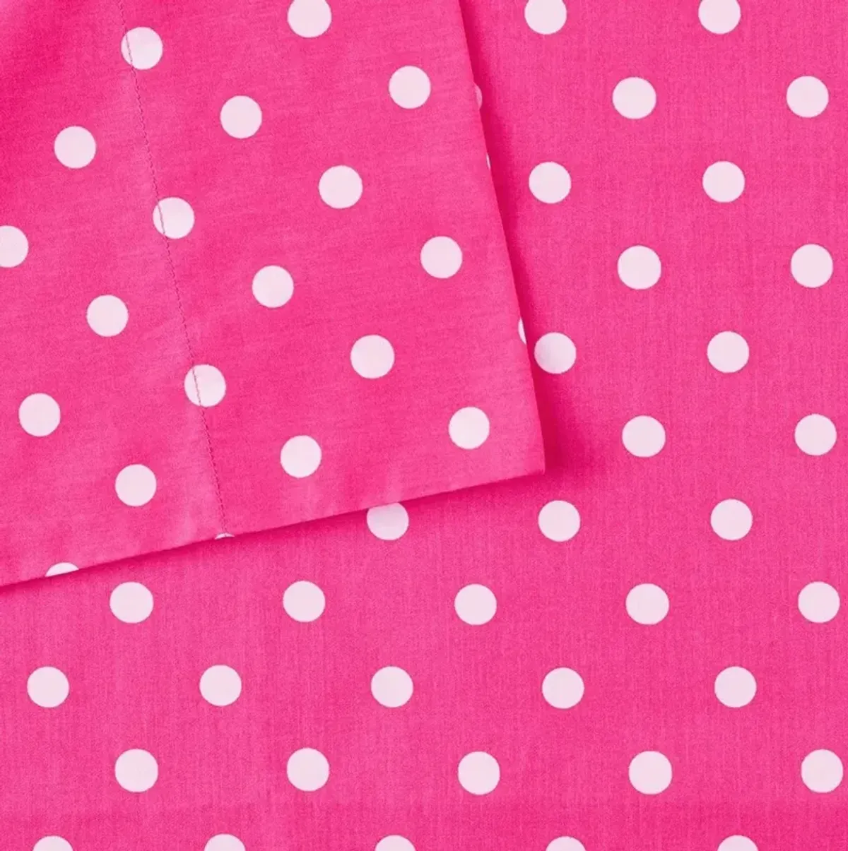 Pink Polka Dot Twin Mi Zone 3 Piece Sheet Set