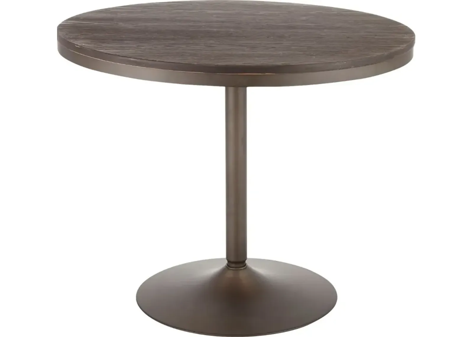 Industrial Antique Metal and Wood Round Dining Room Table - Dakota