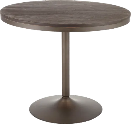Industrial Antique Metal and Wood Round Dining Room Table - Dakota
