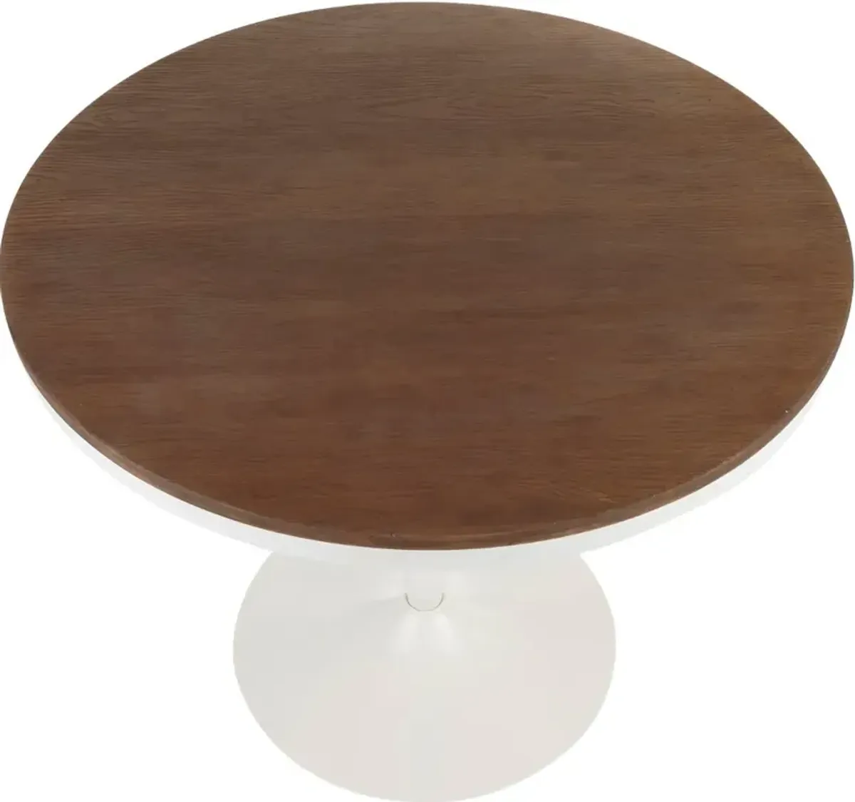 Industrial White Metal and Wood Round Dining Room Table - Dakota