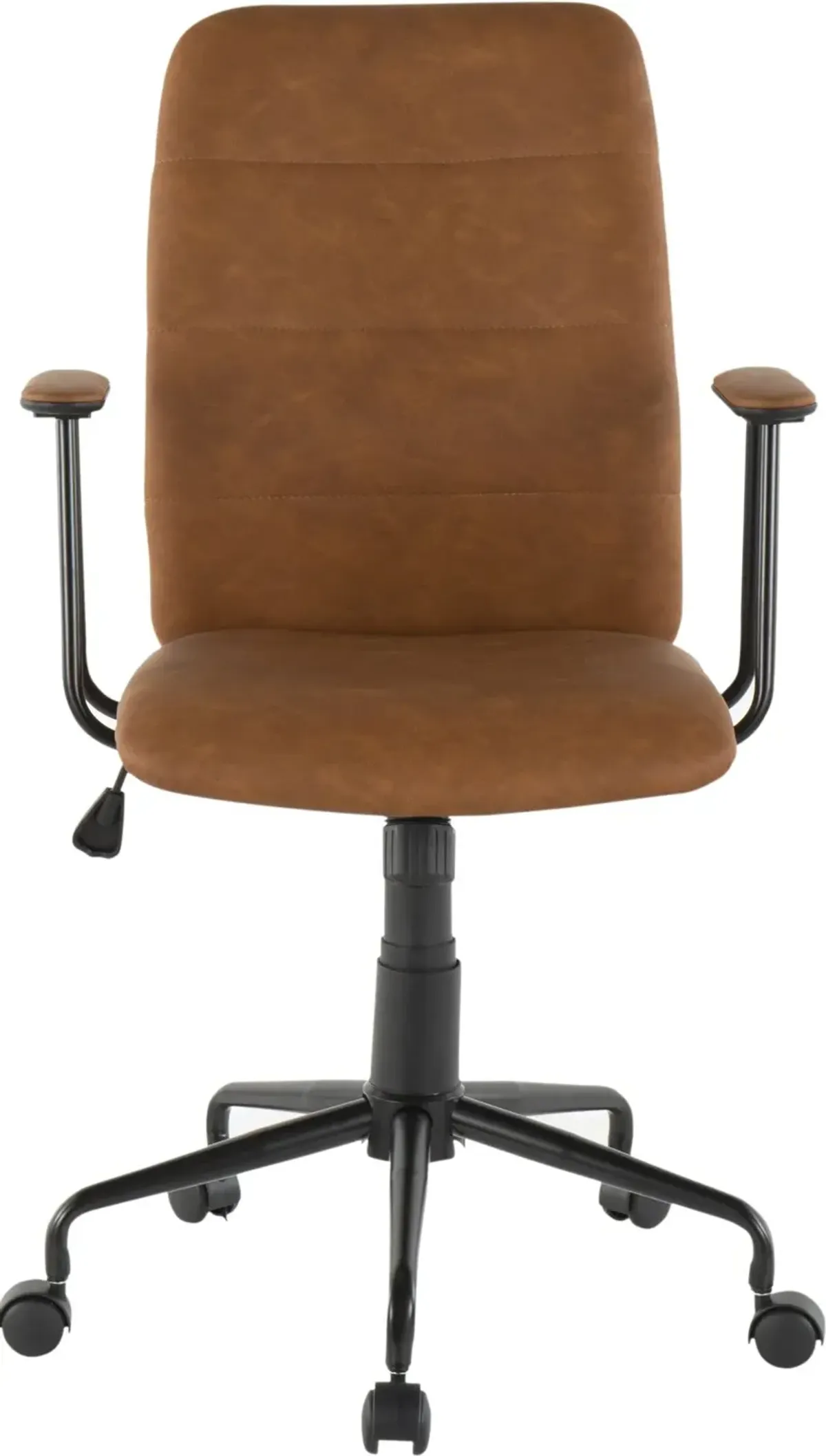 Brown Faux Leather Contemporary Office Chair - Fredrick