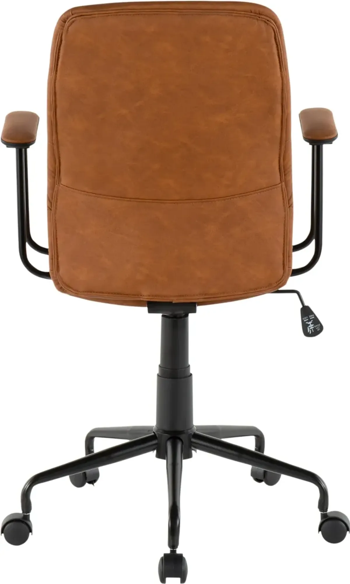 Brown Faux Leather Contemporary Office Chair - Fredrick