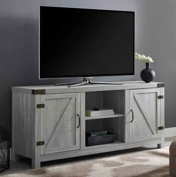 Gray Farmhouse 58 Inch TV Stand - Walker Edison