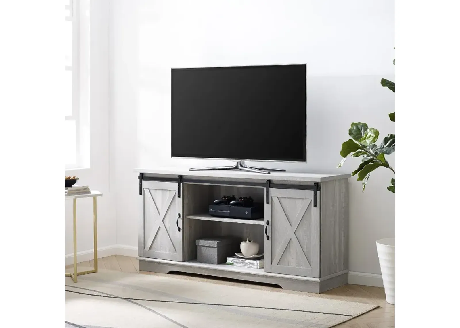 Carolina Gray 58 Inch Farmhouse TV Stand - Walker Edison