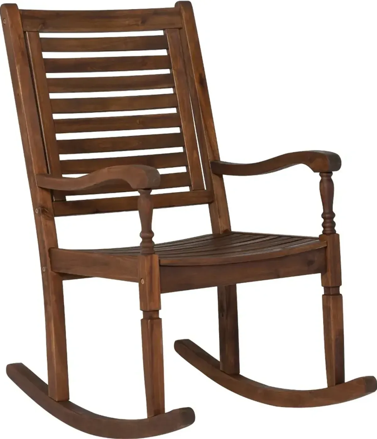 Solid Acacia Wood Outdoor Patio Rocking Chair - Walker Edison