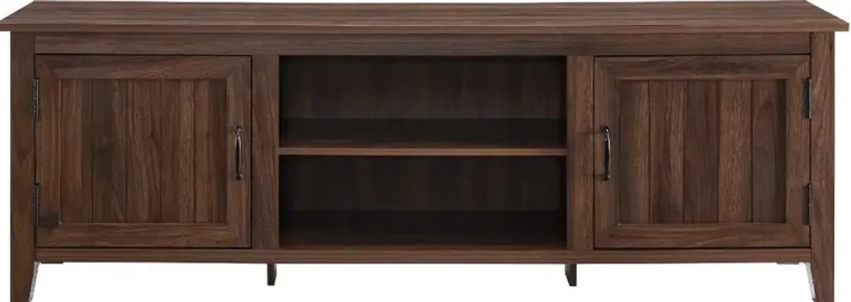 Carin Dark Walnut 70" TV Stand - Walker Edison