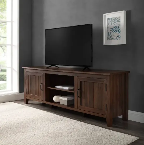 Carin Dark Walnut 70" TV Stand - Walker Edison