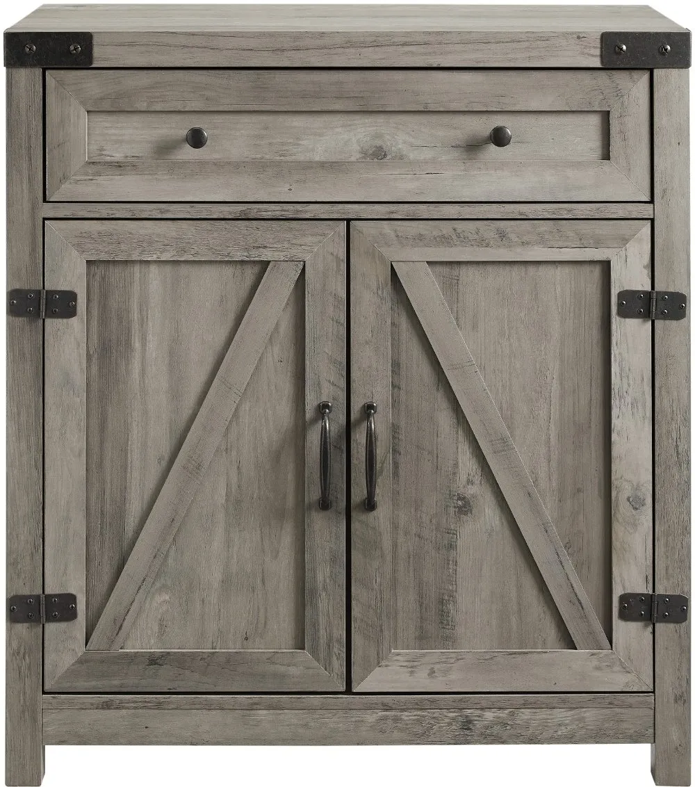 Towne Gray Farmhouse Accent Cabinet - Walker Edison