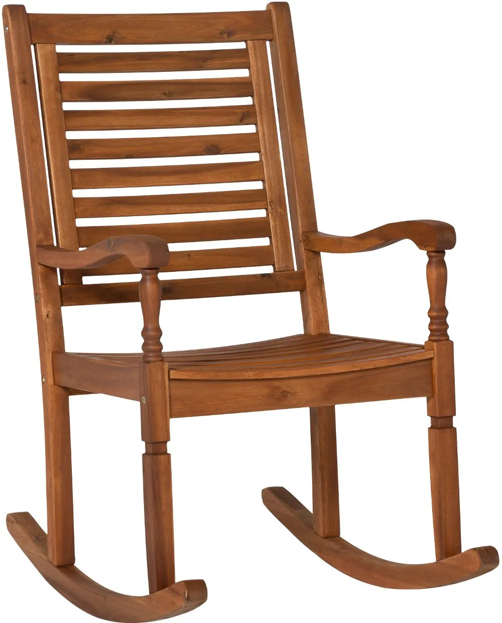 Midland Solid Acacia Wood Outdoor Patio Rocking Chair - Walker Edison