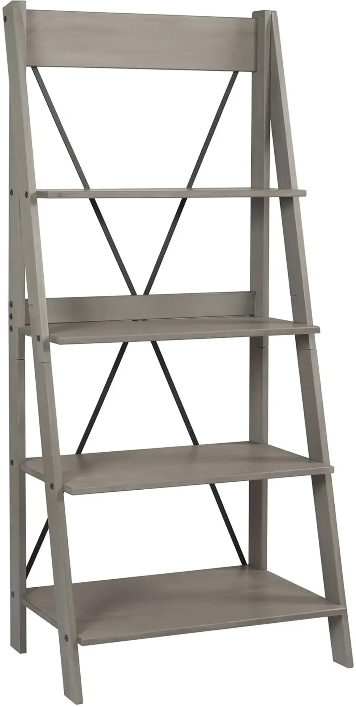 Solid Wood Ladder 68" Bookshelf - Walker Edison