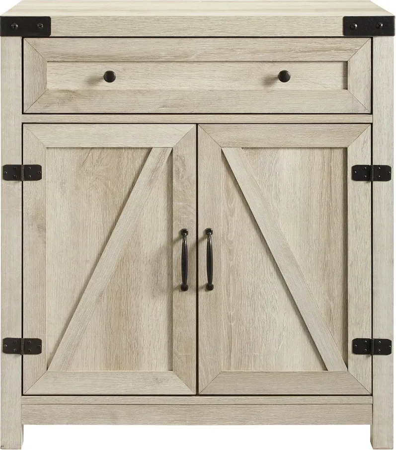 Towne White Oak Farmhouse Accent Cabinet - Walker Edison