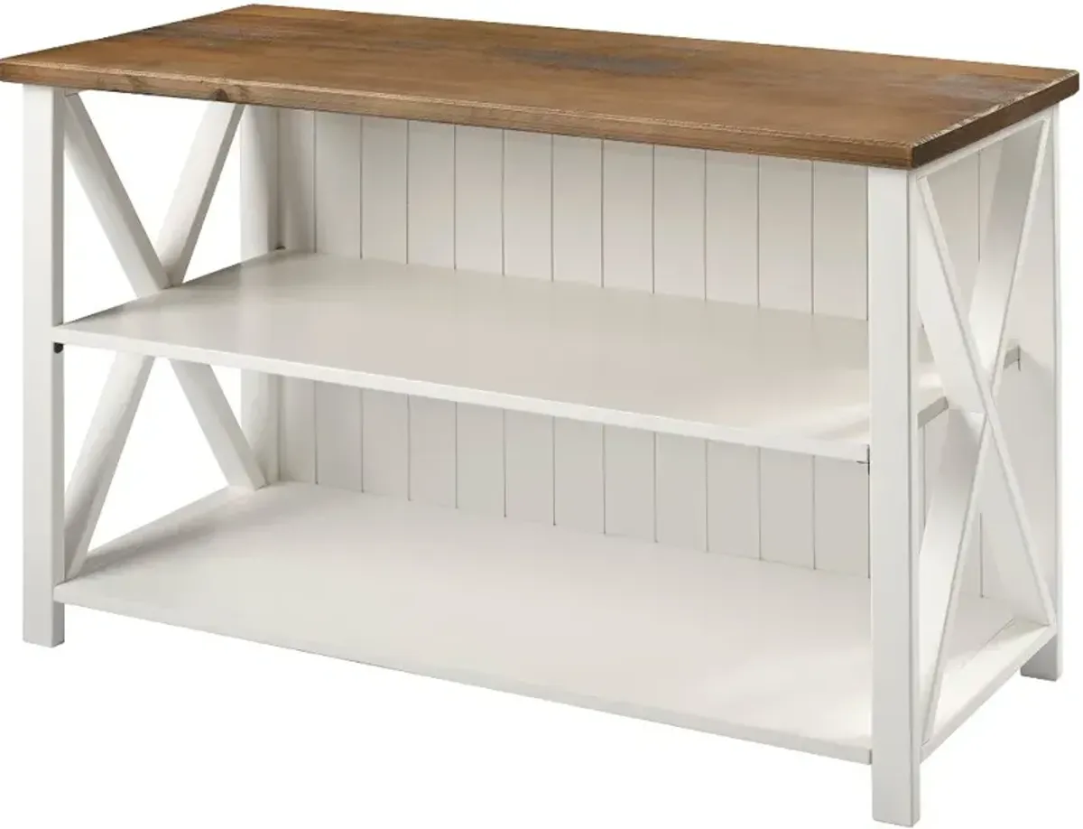 Efron White and Wood 52 Inch Storage Console - Walker Edison