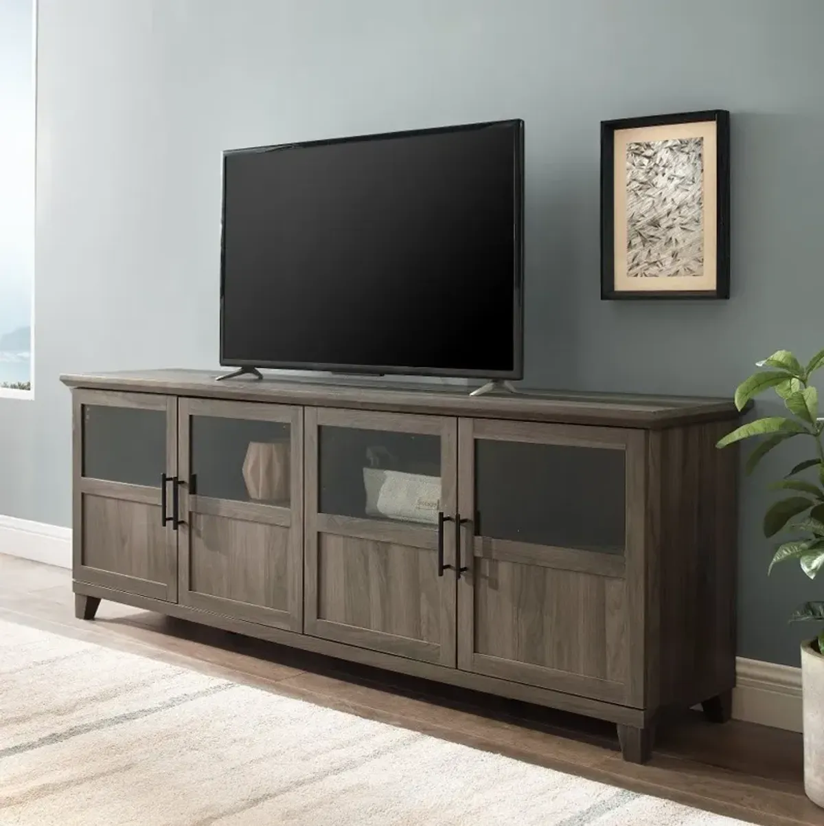 Davis Slate Gray 70 inch TV Stand