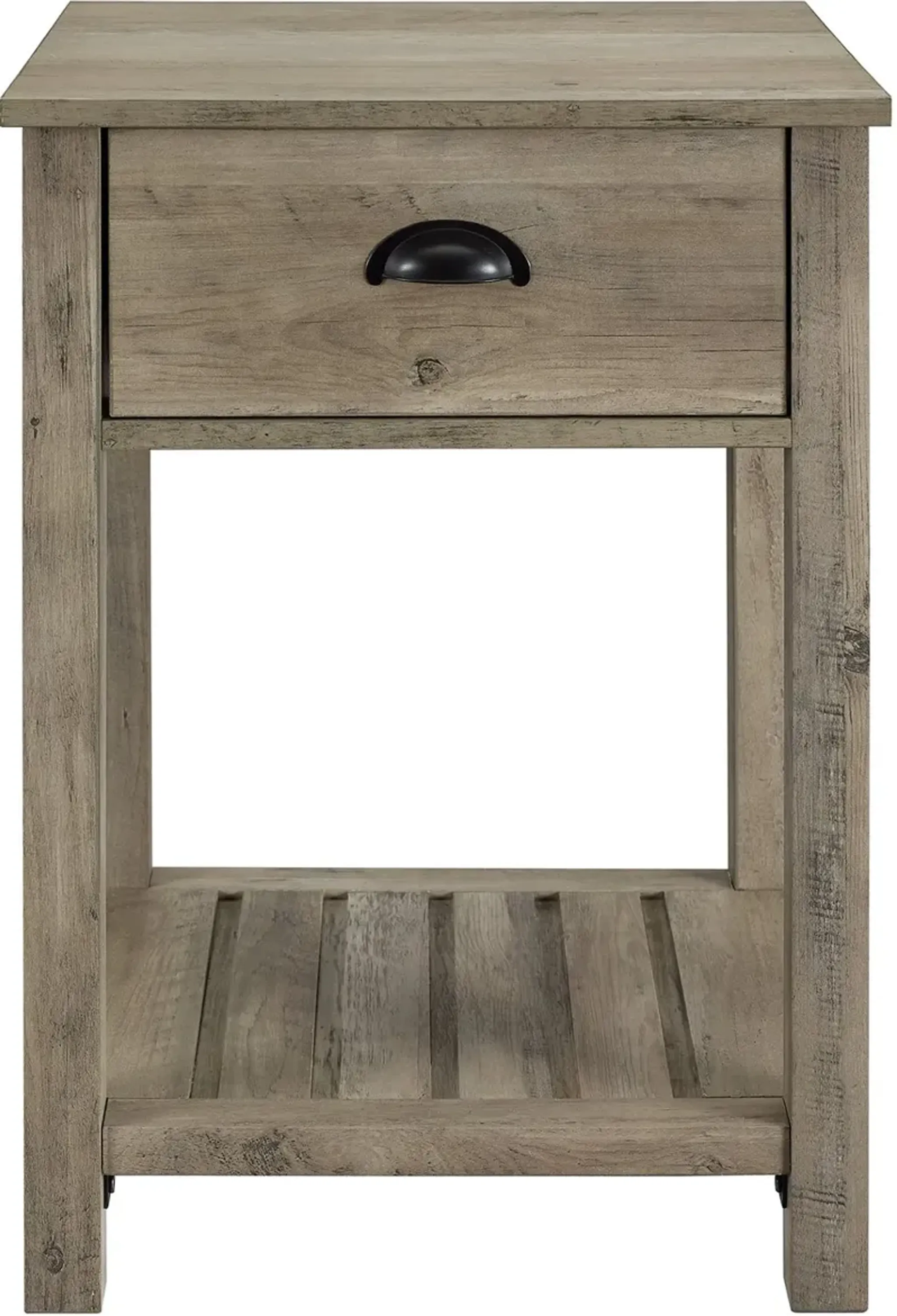 Connor Gray Wash Single Drawer Side Table Walker Edison Rc Willey ...