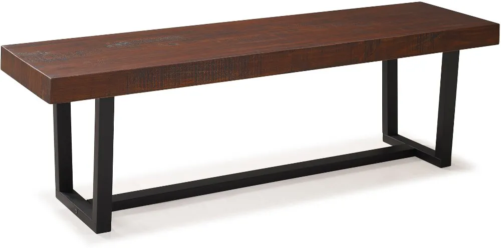 Durango Dark Brown Wood Dining Room Bench - Walker Edison