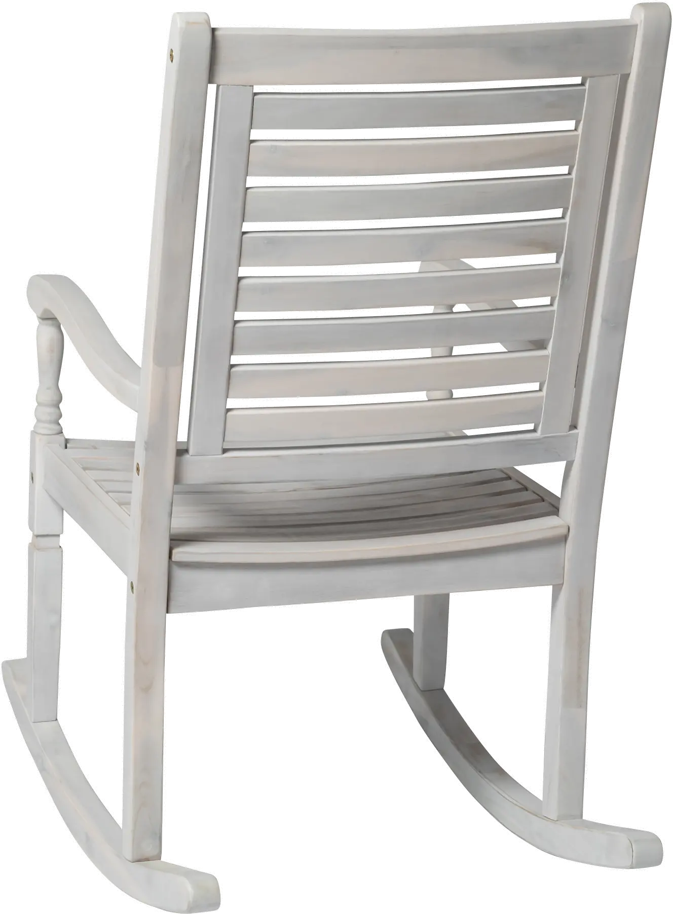 Midland White Wash Patio Wood Rocking Chair - Walker Edison