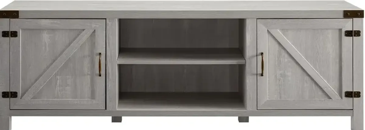 Gray Farmhouse 70 Inch TV Stand - Walker Edison