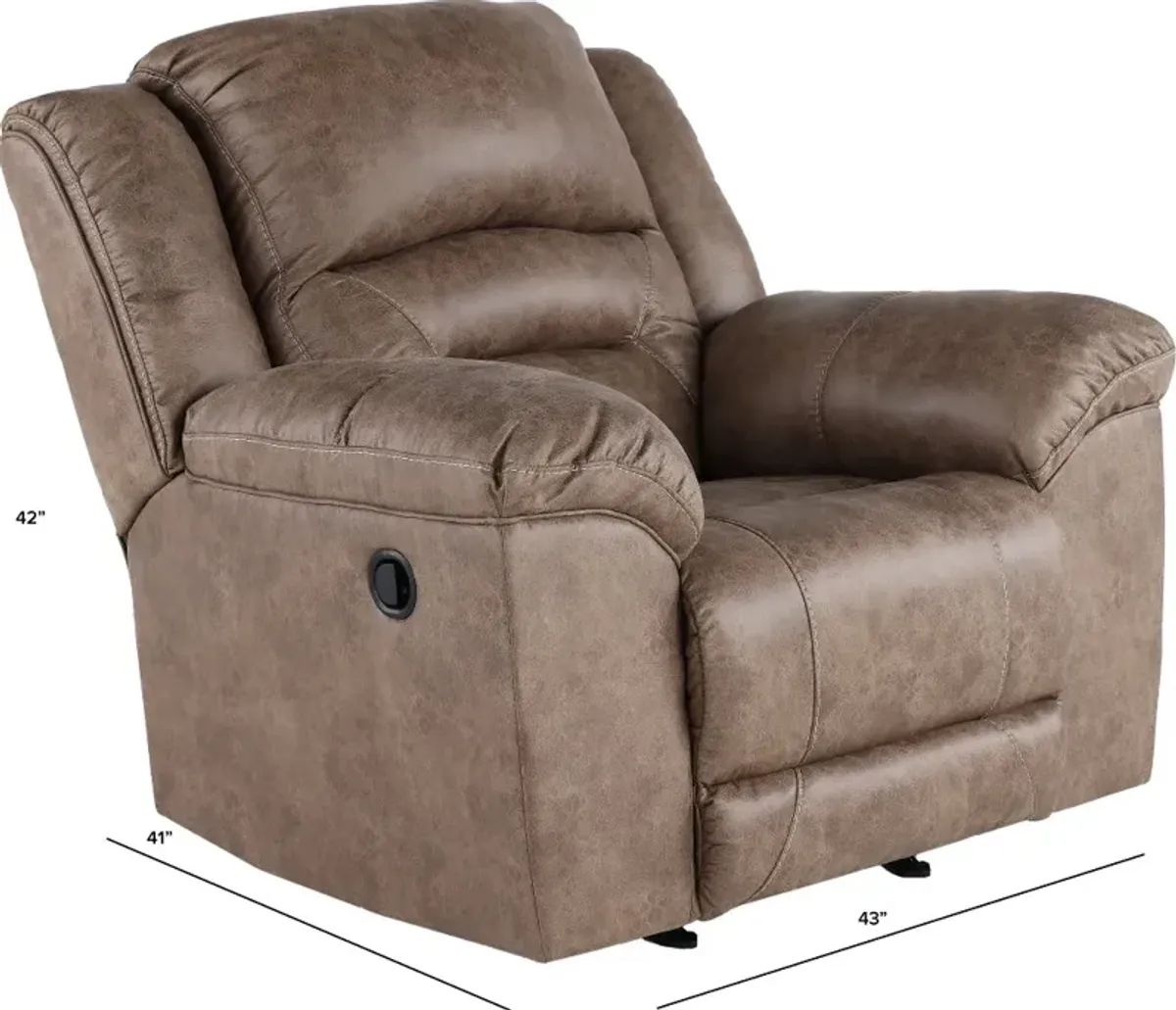 Stoneland Fossil Brown Casual Recliner