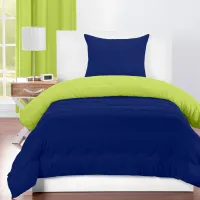 Spring Green and Blueberry Twin 3 Piece Bedding Collection
