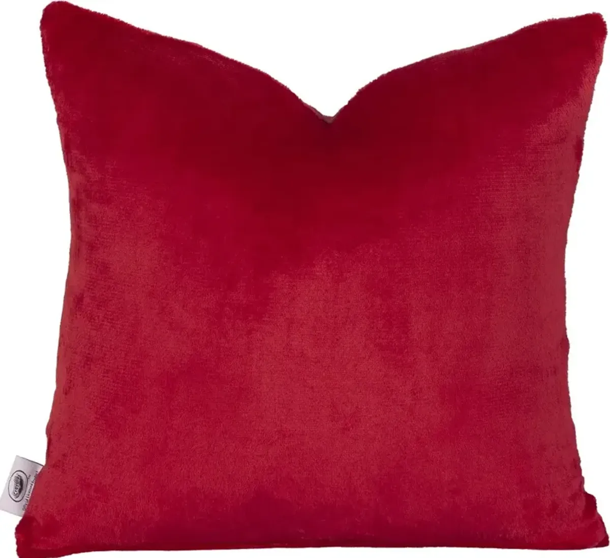 20 Inch Fuzzy Fur Scarlet Red Throw Pillow