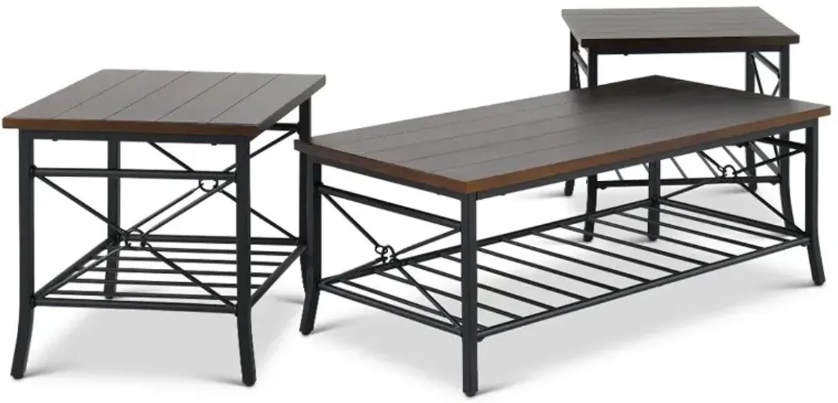 Mica Brown Tables, Set of 3