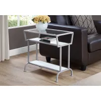 White Modern Accent Table - Side