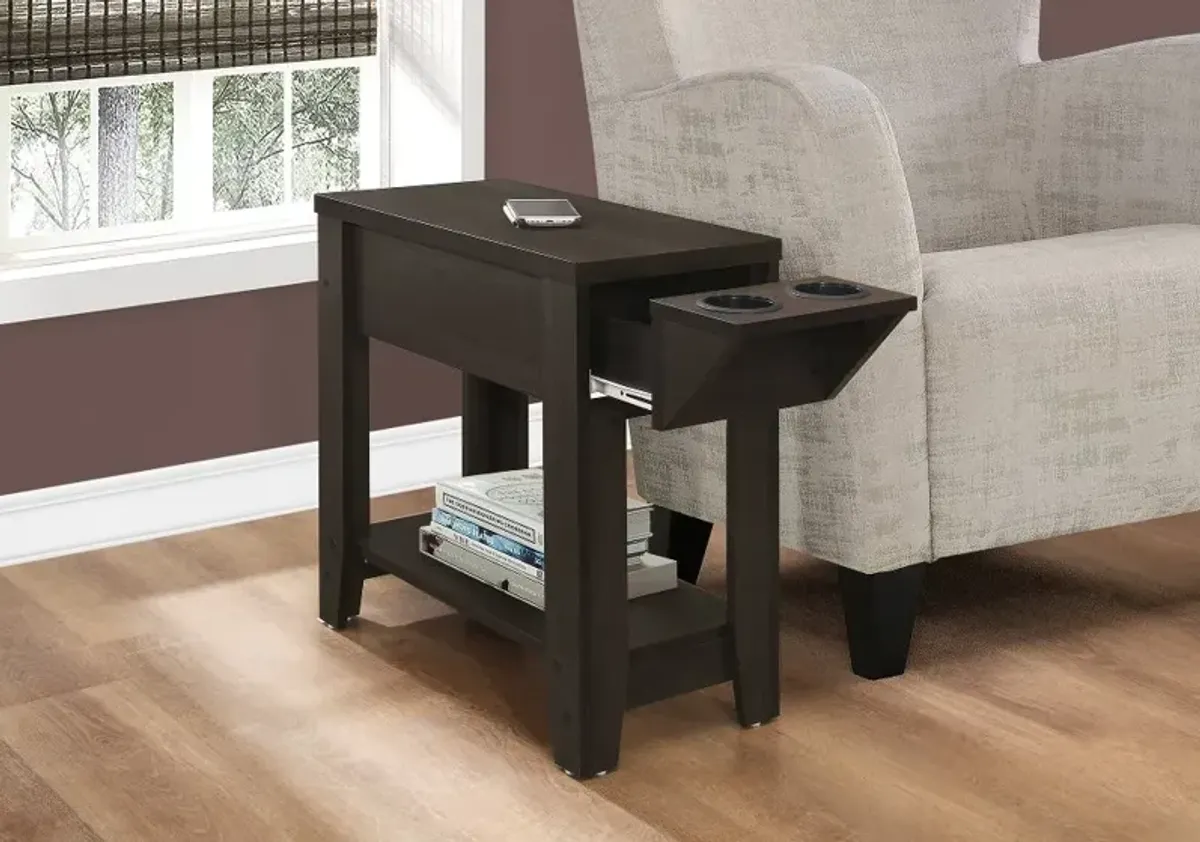 Cappuccino Brown Accent Side Table