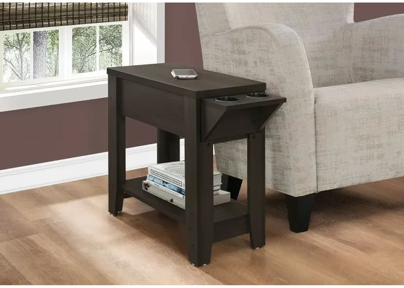 Cappuccino Brown Accent Side Table