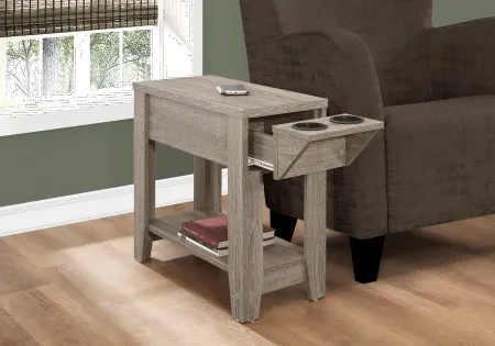 Dark Taupe Accent Side Table
