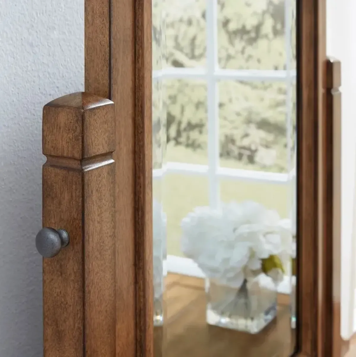 Contemporary Toffee Brown Vanity with Mirror - Sedona