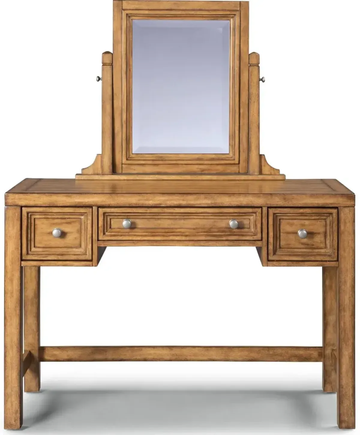 Contemporary Toffee Brown Vanity with Mirror - Sedona