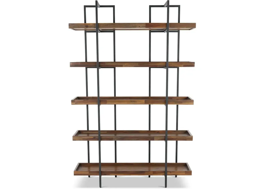 Elbert Industrial Open Bookcase