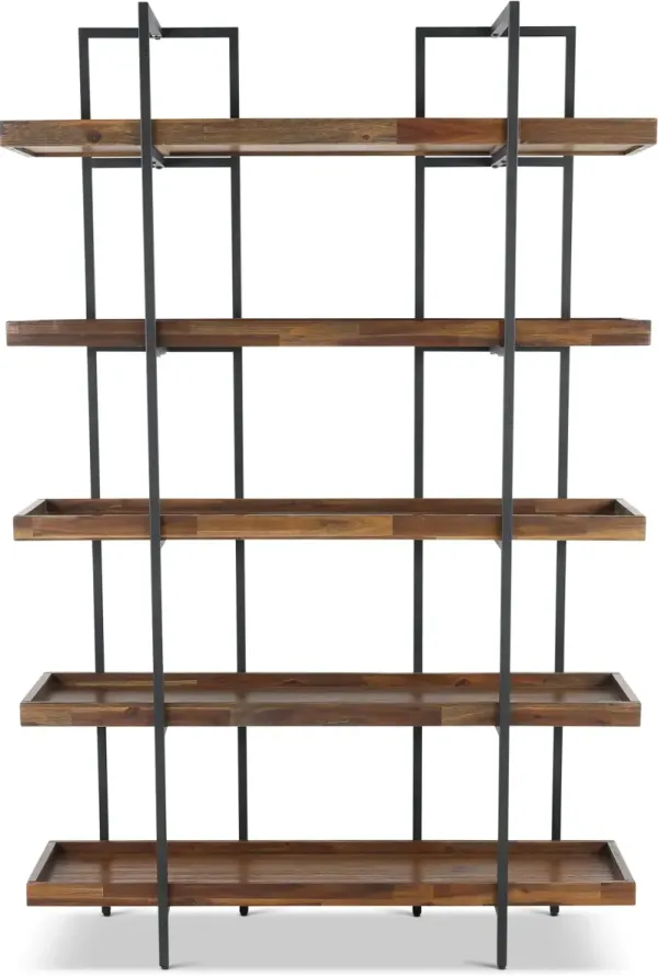 Elbert Industrial Open Bookcase