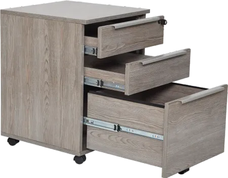 Kalmar Gray 3-Drawer File Cabinet