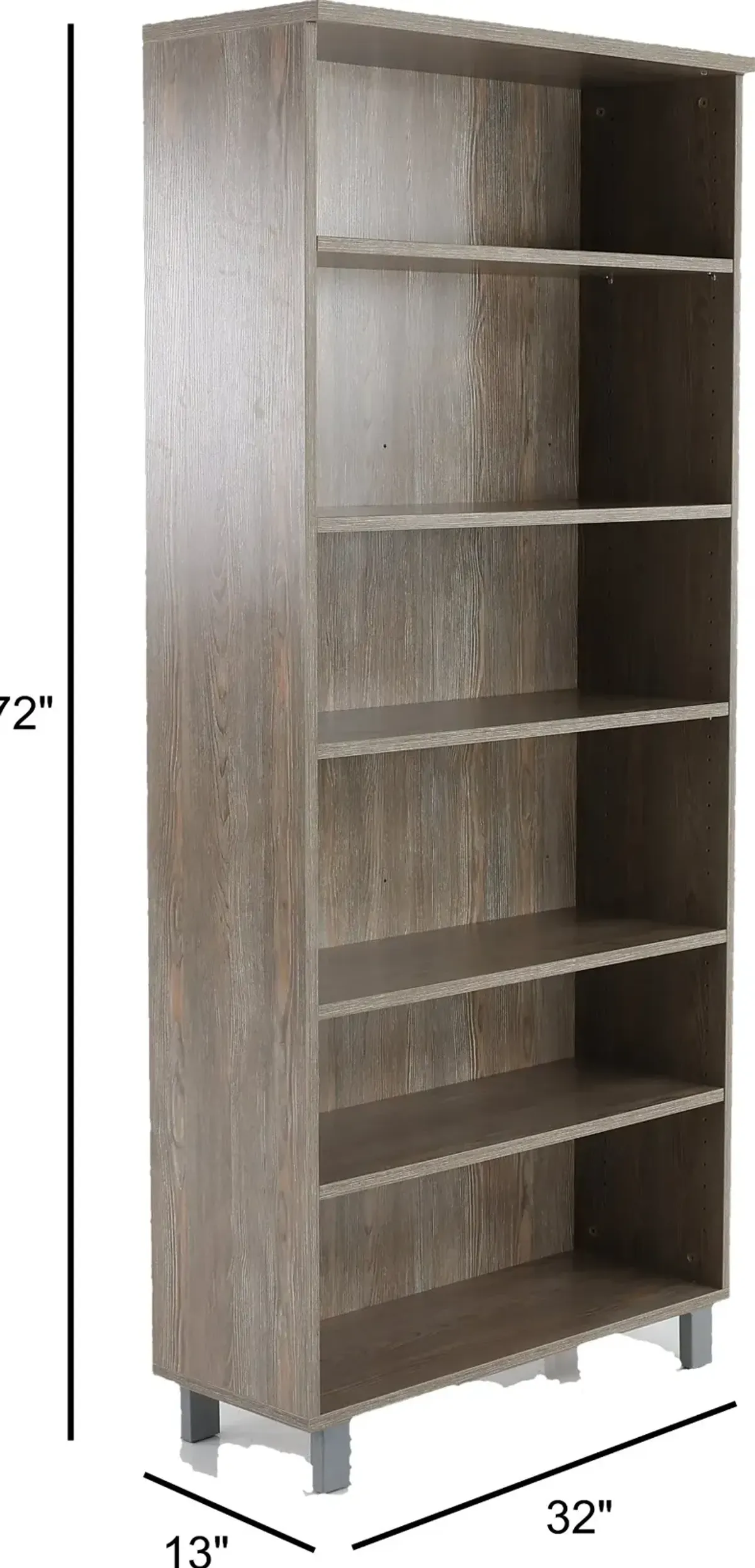 Kalmar Gray Home Office Bookcase